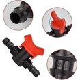 thumbnail image 3 of 12 piezas Robinet De Jardin Pour Tuyau, Tuyau Vanne D'irrigation 16 * 16mm Robinet D'arrt Raccord En Plastique Pour Le Contrle Extrieur De La Vanne D, 3 of 5