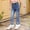 Khaki, variant on DuoJiaJ Girls Pearl Bow Embroidered Jeans Wide Leg Flare Denim Pants With Elastic Waist For Toddler Kids Girls Bootcut Jeans Size 2-3 Years,Blue