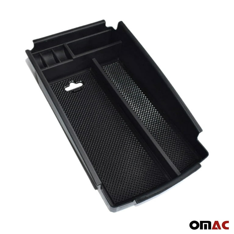 Omac Black Center Console Armrest Storage Tray for VW Passat 2012-2016
