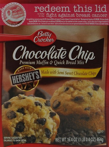 Betty Crocker Chocolate Chip Premium Muffin & Quick Bread Mix, 16.4 oz