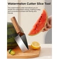 thumbnail image 4 of Stainless Steel Watermelon Slicer, 2026 New Triangle Watermelon Cutter, Stainless Steel with Wooden Handle for A Wide Variety Watermelon, Cantaloupe, Honeydew, Apples, and More, 4 of 7
