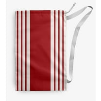 Simply Daisy Stripe 28 x 36 in Orange Laundry Bag