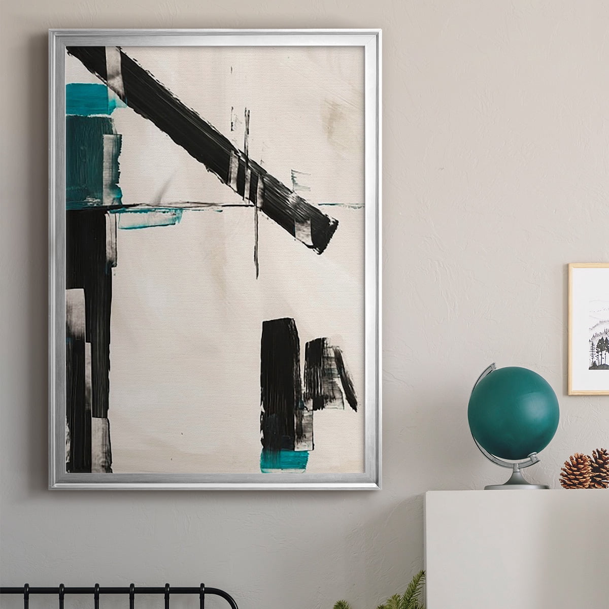Geometry Notes III Premium Framed Print, in Gold, Black, or Silver - Ready to Hang