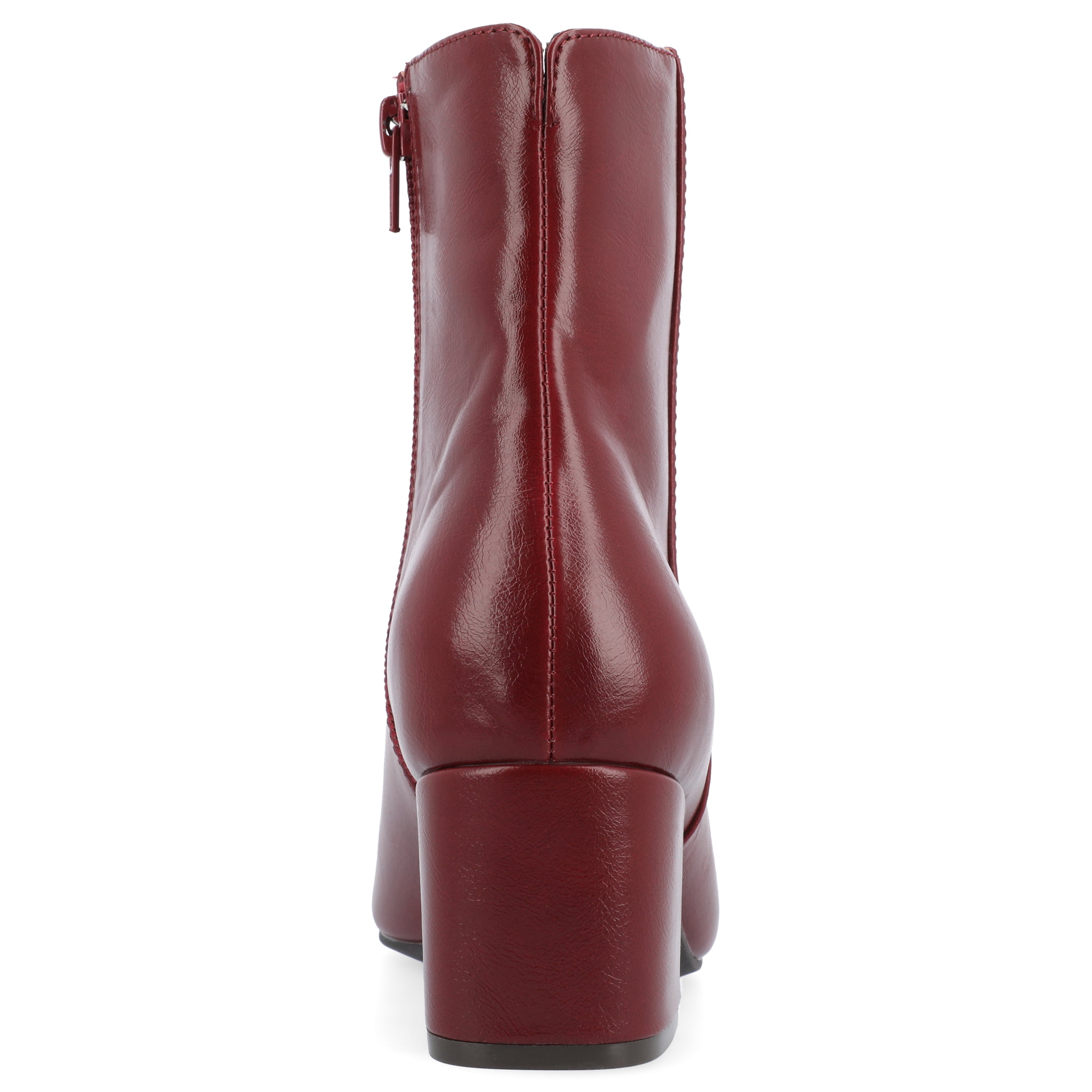 Journee Womens Adria Vegan Leather Square Toe Booties