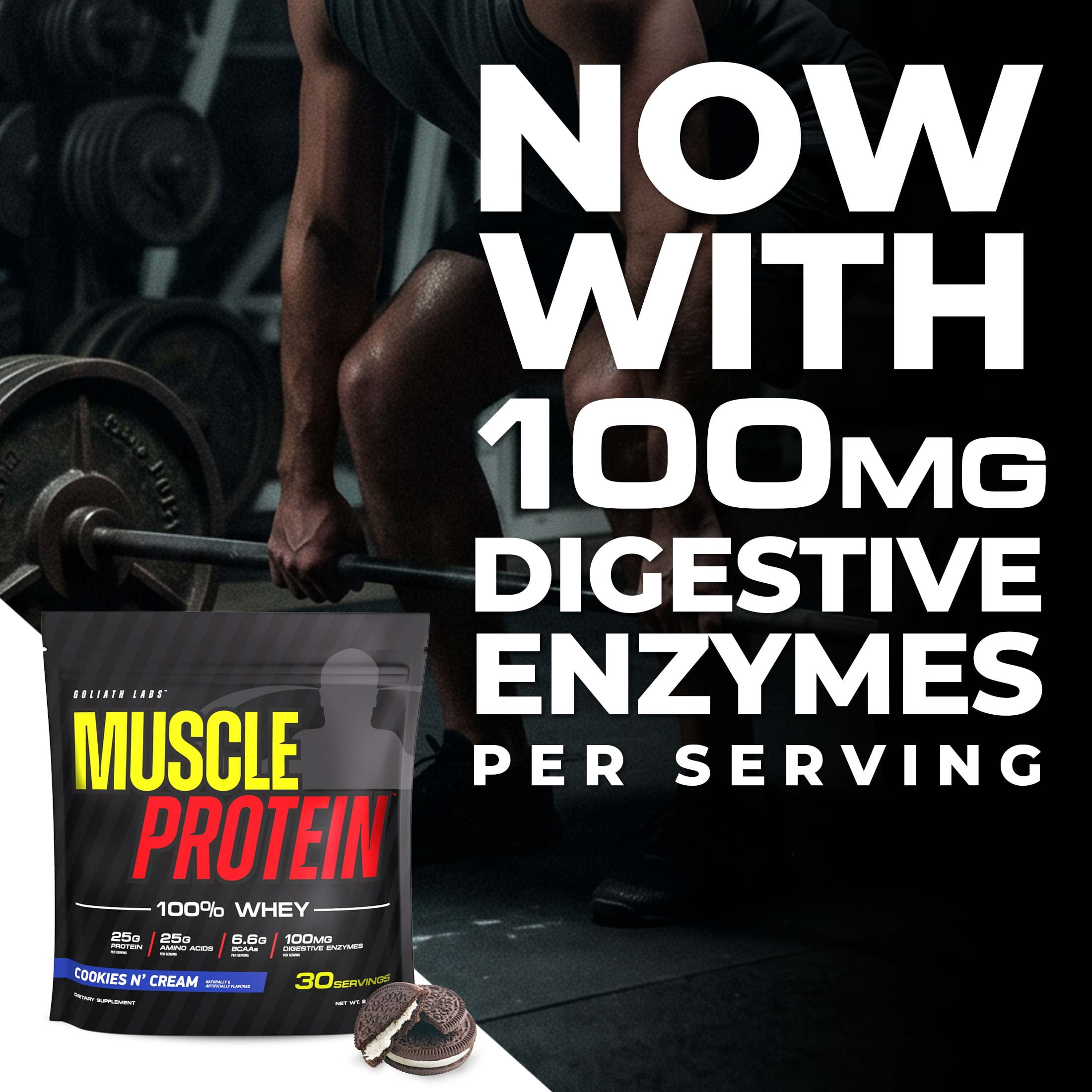 COLOSSAL LABS Muscle Protein Whey Powder [5 lbs/Pack of 1]– Cold Filtered, 25g Pure Protein, 6.6g BCAAs (Packaging May Vary) (5LB, Strawberry)