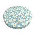 thumbnail image 1 of Balery Daisy Floral A Fundas de asiento para taburete de bar redondo de tela de terciopelo ajustables que protegen de arañazos y manchas para sillas de 14 a 17 pulgadas.-13 inch, 1 of 7