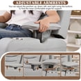thumbnail image 5 of Holaki Power Recliner Chair, 270° Swivel Recliner with Heat & Lumbar Support, Modern PU Leather Rocker Recliner Nursery Chair with Smart Cup Holder & Adjustable Armrests for Nursing, Gray, 5 of 11