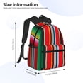 thumbnail image 2 of Disketp Mexican Serape Blanket Stripes Mochila Ligera Clásica con Múltiples Bolsillos, Mochila Casual para Hombre y Mujer, Ideal para Escuela, Trabajo y Viajes, 2 of 6
