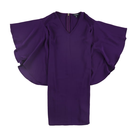Ralph Lauren Womens Arieana Bell manga lápiz vestido, morado, 6