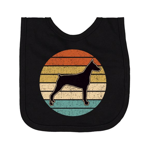 Inktastic Doberman Dog Retro Sunset Newborn Bib