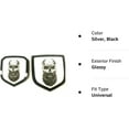 thumbnail image 3 of GFDYREE BooBo DR-145+120PSK-W Custom Set Beard Skull Tough Front Grille Rear TAILGATE NAMPLATE BADGE EMBLEM FIT FOR RAM 1500, 2500 AND 3500 2009-2018 (SET), 3 of 3
