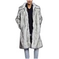 thumbnail image 2 of Elvqul Fleece Mens Jackets Casual Big and Tall Work Coat Long Sleeve Solid Outwear Silver Bbl Shirt, 2 of 9