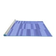 thumbnail image 2 of Ahgly Company Machine Washable Indoor Round Abstract Blue Modern Area Rugs, 3' Round, 2 of 4