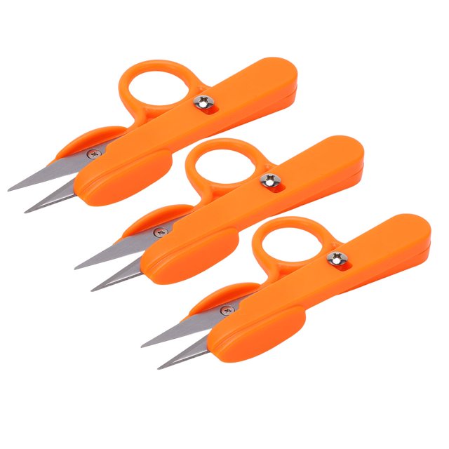 Tijeras De Ganchillo De Viaje, Hoja Incisiva, Ligeras, Portátiles, Color Naranja, Mini Tijeras De Acero Inoxidable Para Bordado, 3 Uds.