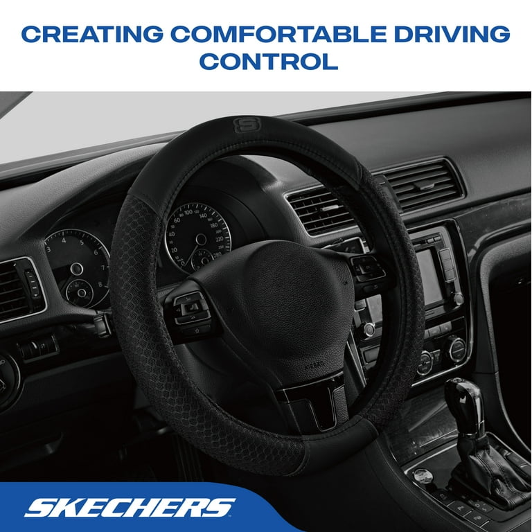 Skechers Air-Cooled Memory Foam Steering Wheel Cover, Black photo 3