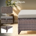thumbnail image 6 of Planntonneo 3 Pieces Patio Furniture Sets-All Weather Wicker Rattan 3-Seat Sofa Set with 6" Cushion and Multifunctional Ottomans for Deck Backyard, Brown/Grey, 6 of 7