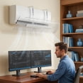 thumbnail image 5 of Lypsnake Wall Mount Air Conditioner Deflector,Adjustable Perforated White AC Wind Shield With Metal Hook Bracket,Anti Direct Blowing Air Deflector For Indoor Split AC Home Bedroom Office Use, 5 of 7