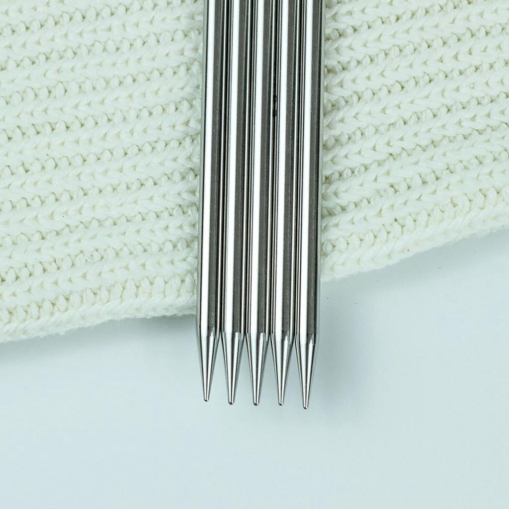 Giaone 11Pairs Stainless Steel Knitting Needle Double Pointed Head Knitting Needle Crochet Yarn Tool for Sweater Scarf Hat