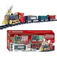 thumbnail image 2 of Coffret de train de Noël, locomotive à vapeur électrique avec lumières et musique, pistes à piles, cadeau de Noël pour enfants garçons filles, 2 of 4
