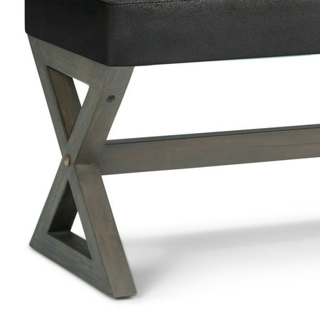 Simpli Home - Salinger Large Ottoman Bench - Distressed Black