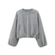 thumbnail image 3 of Chaqueta Corta Informal con Cremallera para Mujer, Estilo Universitario, Abrigos de Moda con Bolsillos de Ribete Gris XS, 3 of 10