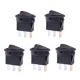 thumbnail image 4 of OULII 5Pack Reset Push Button 12V Car Black ABS Plastic Metal On Off Headlights Control Round 3 Pin Connector, 4 of 7