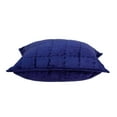 thumbnail image 4 of 20" x 7" x 20" Transitional Royal Blue Quilted Pillow Cover With Poly Insert, 4 of 5