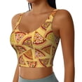 thumbnail image 5 of Sports Bra For Women, Cute Pizza Pineapple Shrimp Sports Bras For Women High Support, Workout Tank Tops Woman With Removable Cups, 5 of 8