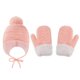 thumbnail image 1 of Gorro con orejeras de Color sólido para bebé, conjunto de guantes, gorros con bolas de piel, Kit de manoplas, gorro de punto para niño pequeño, invierno cálido, 1 of 5
