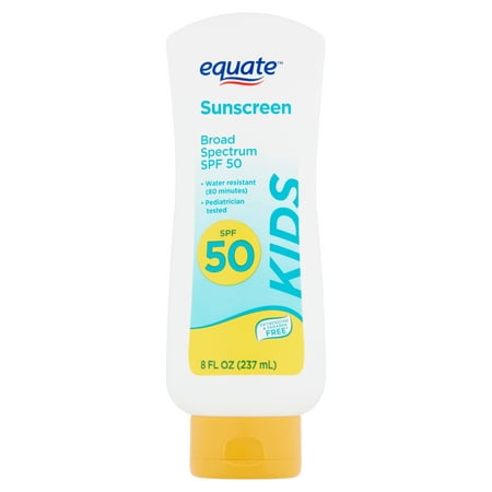(2 pack) Equate Kids Broad Spectrum Sunscreen Lotion, SPF 50, 8 fl
