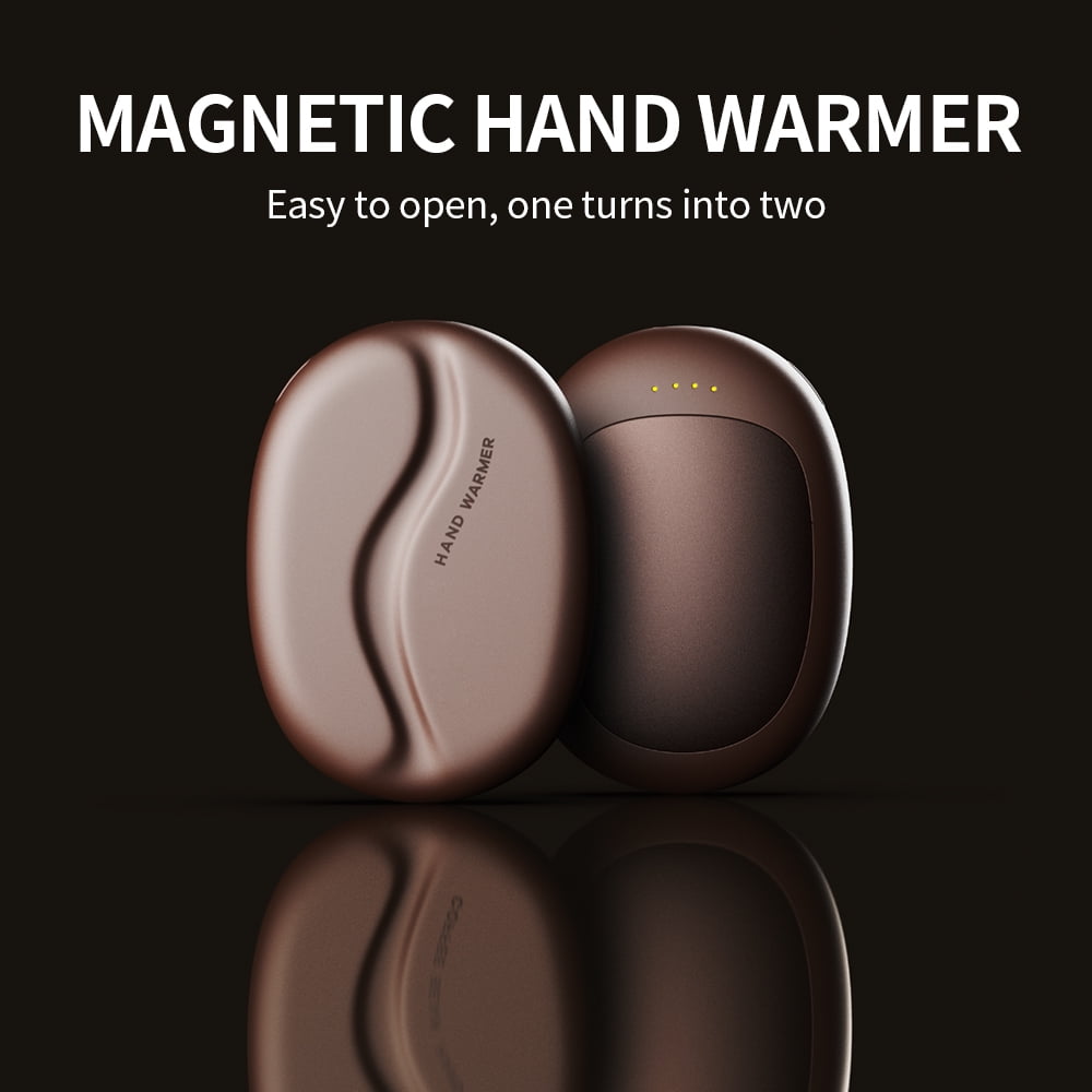 2-Pack Rechargeable Hand Warmers with Magnetic Attachment, Fast Heating Up to 140℉/60℃, 2500mAh Portable Electric Pocket Heaters, Ideal for Outdoors, Camping, Hunting