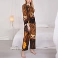 thumbnail image 3 of Balery Countryside Sunflower Cow Conjunto de Pijama con Estampado para Mujer, Conjunto de Dos Piezas con Manga Larga, Ropa de Dormir Suave con Bolsillos, Pijamas Cómodos-Medium, 3 of 7
