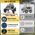 thumbnail image 3 of Joyracer Chevrolet Cheyenne 4WD 24 Volt Ride on Toys, Electric Car for Kids, Power Truck Wheels with Remote, Bluetooth, USB, LED Lights, Black, 3 of 16