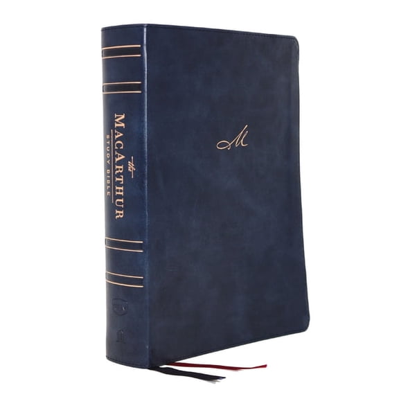 Nkjv, MacArthur Study Bible, 2nd Edition, Leathersoft, Blue, Indexed, Comfort Print: Unleashing God's Truth One Verse at, (Hardcover)