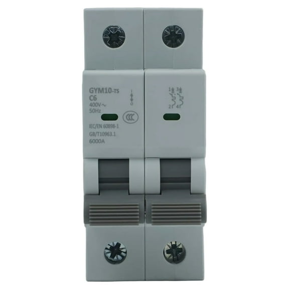 AC Mini Circuit Breaker 2Pole MCB 6-63A 220V/400V 6kA Curve Switch Electrical Panel Protection Overload Short Circuit 50Hz
