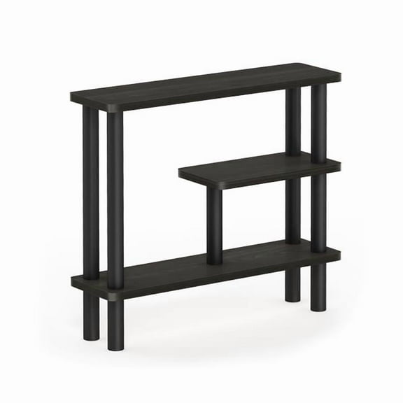 Furinno 18138EX-BK Turn-N-Tube Slim Space Saving Storage Rack - Espresso & Black