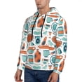thumbnail image 3 of Uemuo Cute Tableware Pattern Men's Hoodie - Casual Pullover Hoodie with Kangaroo Pocket, Stylish Hooded Sweatshirt for Everyday Wear-XX-Large, 3 of 7