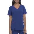 thumbnail image 1 of Signature Collection Women's V-Neck Scrub Top with Embroidery Accent, 1 of 7