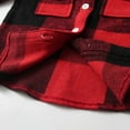 thumbnail image 5 of MKOSPLRT Boy's Flannel Shirts Long Sleeve Kids Plaid Button Down Shirt Lightweight Classic Collared Shirts with Pocket 12M-9Years, 5 of 10