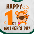 thumbnail image 4 of Inktastic Happy First Mothers Day with Tiger Boys or Girls Baby Bib, 4 of 4