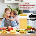 thumbnail image 6 of Pasta Maker Attachment for Kitchenaid/Cuisinart Stand Mixers, FDA Certified Noodle Maker- Pasta Roller Fettuccine Spaghetti Cutter 3 in 1, Pasta Roller and Cutter Set with Cleaning Brush, 6 of 8