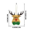thumbnail image 3 of Christmas Moose Snowman Xmas Tree Cartoon Plush Car Charm, 3 of 6