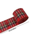 thumbnail image 3 of Cagogo under $5 Christmas Ribbon, Christmas Ribbon Imitation Linen Webbing, DIY Christmas Tree Decoration Trim, Wrapped Edge Craft Ribbon, Holiday Gift Wrapping Supplies, 4cm Width Decorative Tape, 3 of 6