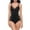 Black, variant on Womens Sexy Sheer Shaping Bodysuit Black 36B - 2763