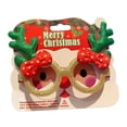 thumbnail image 4 of Divertidas gafas navideñas para niños y adultos, lindo marco navideño para anteojos para usar en regalos de fiesta navideña Arco Astas Verde, 4 of 8