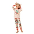 thumbnail image 4 of Family Matching Christmas Pajamas, Car Christmas Tree Print Long-Sleeved Tops + Elastic Waist Trousers/One-Piece Jumpsuit, 4 of 10