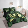 thumbnail image 2 of Catabedysis Gold Ball Games 7 Pieces Full Size Bedding Sets,Geometric Initial M Pattern Full Size Bed in a Bag,Black Reversible For Boys, 2 of 7
