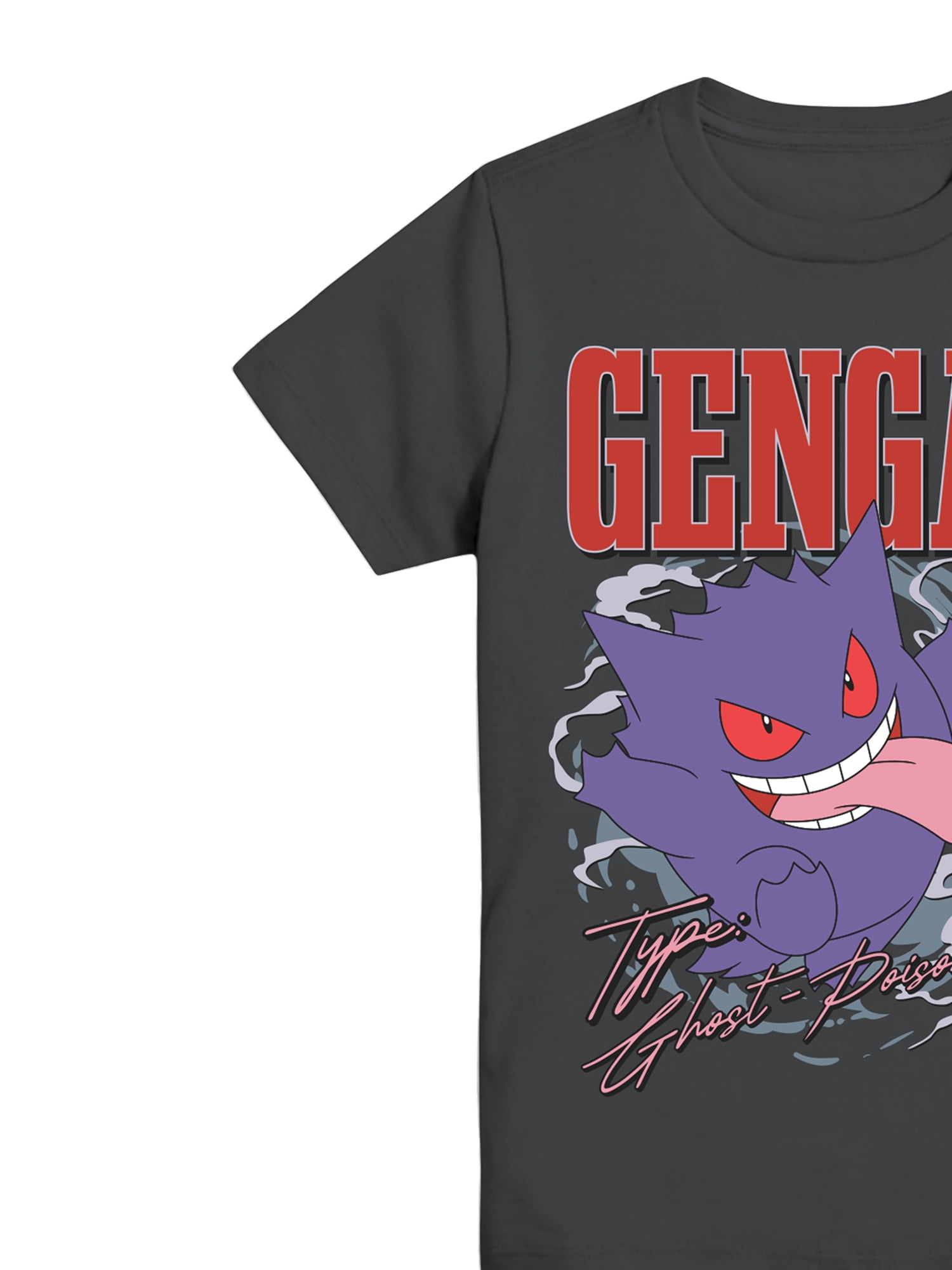 Pokemon Boys Gengar T-Shirt , Crew Neck, Short Sleeve, Graphic Tee, Sizes 4-18