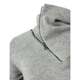 thumbnail image 4 of H2H Mens Fashion Turtleneck Slim Fit Pullover Sweater Oblique Line Bottom Edge GRAY US M/Asia L (KMTTL041), 4 of 6
