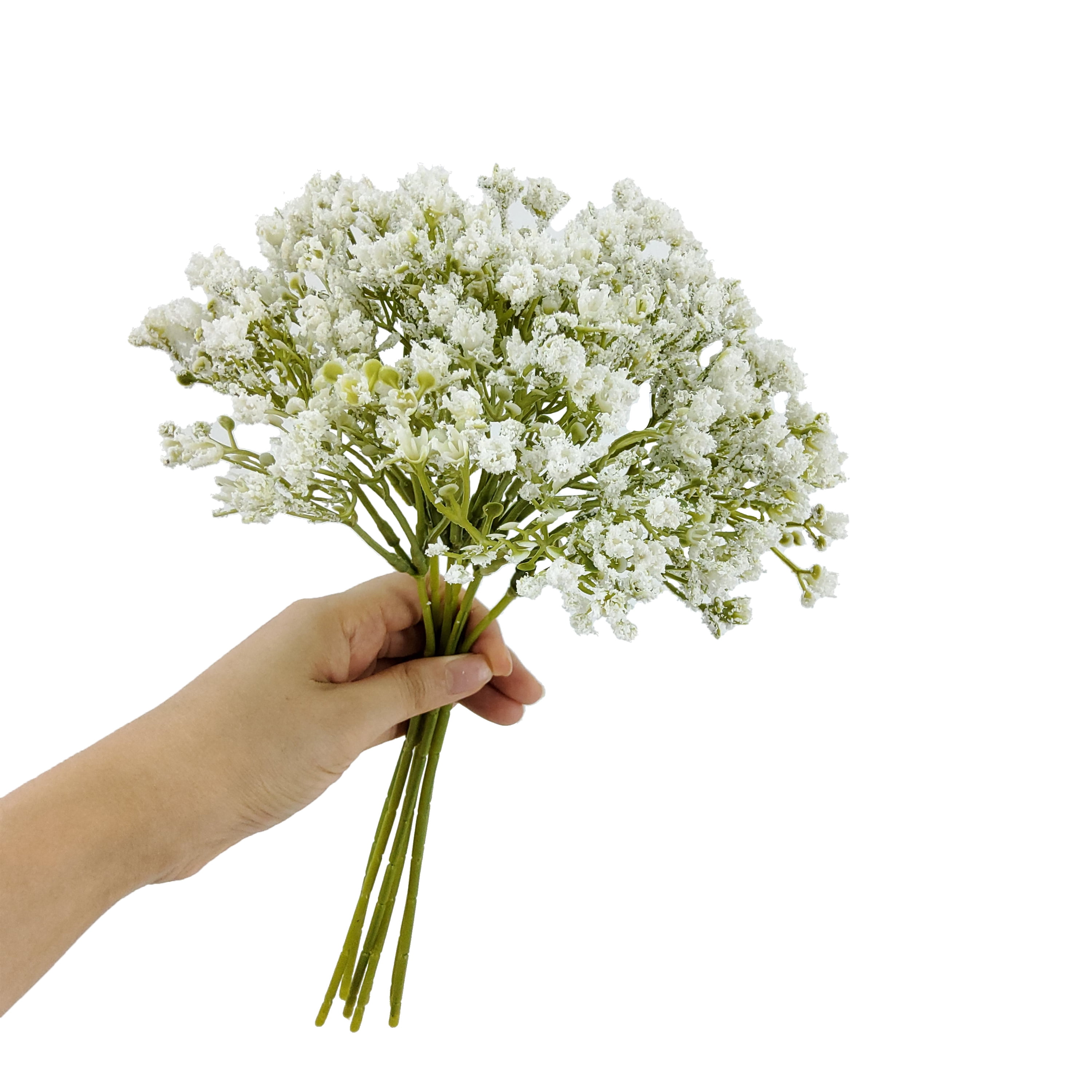 Mainstays Indoor 12 in Artificial Polyethylene Baby's Breath Flower Pick, White Color